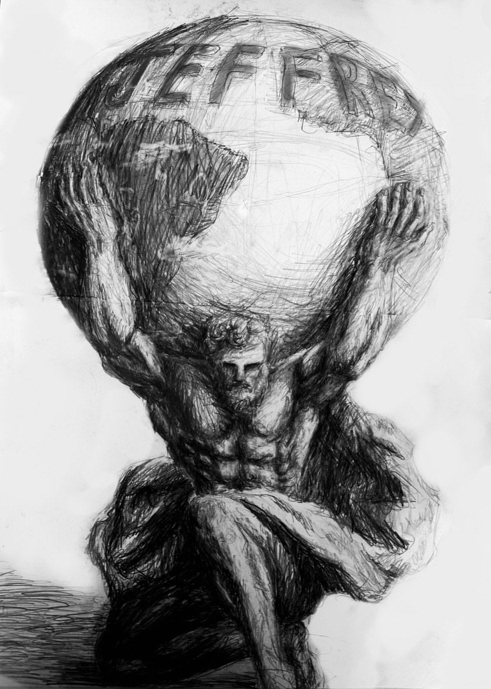 Atlas - graphite drawing